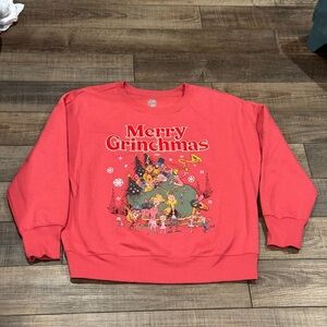 Hybrid Apparel Sweatshirt Womens Large Grinch Merry Grinchmas Graphic Fleece